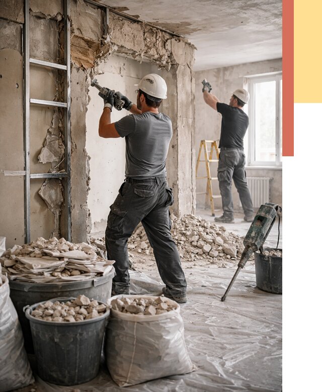 Демонтажные работы в Вичуге от 2743 руб. — услуги и цена под ключ | ОТДЕЛОЧНИК-Вчг