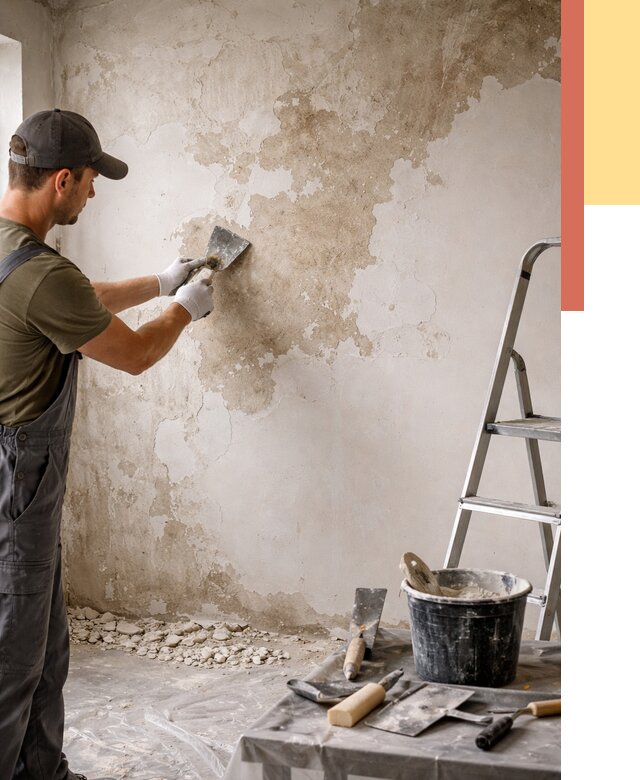 Снятие старой шпаклевки в Вичуге от 1879 руб. — быстро и недорого | ОТДЕЛОЧНИК-Вчг