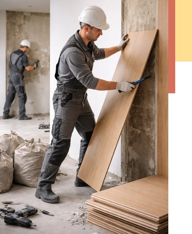 Демонтаж стеновых панелей в Вичуге от 3556 руб. за м² быстро и недорого | ОТДЕЛОЧНИК-Вчг