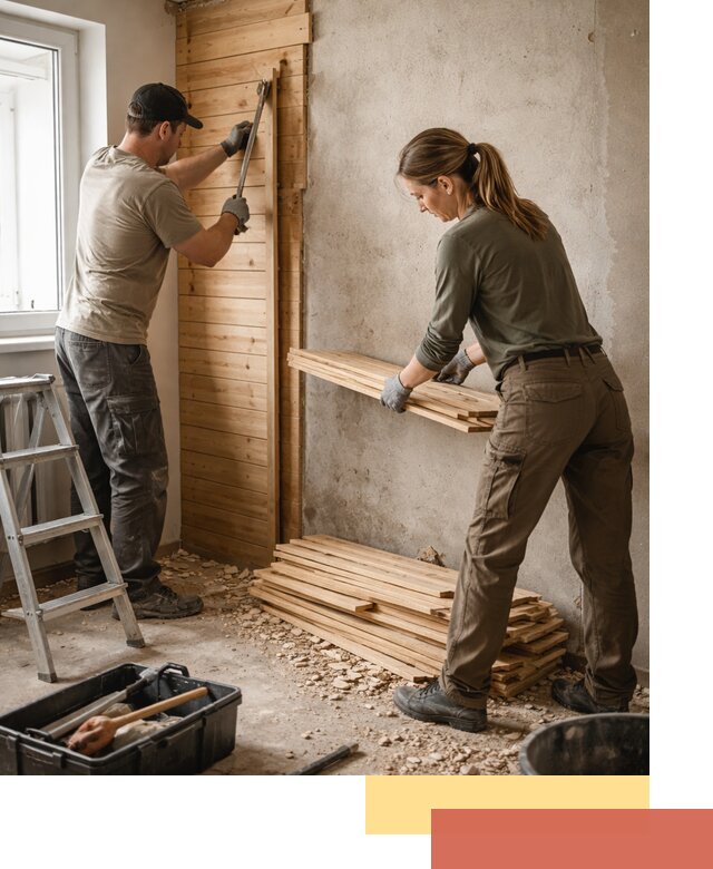 Демонтаж вагонки со стен в Вичуге — профессиональный демонтаж