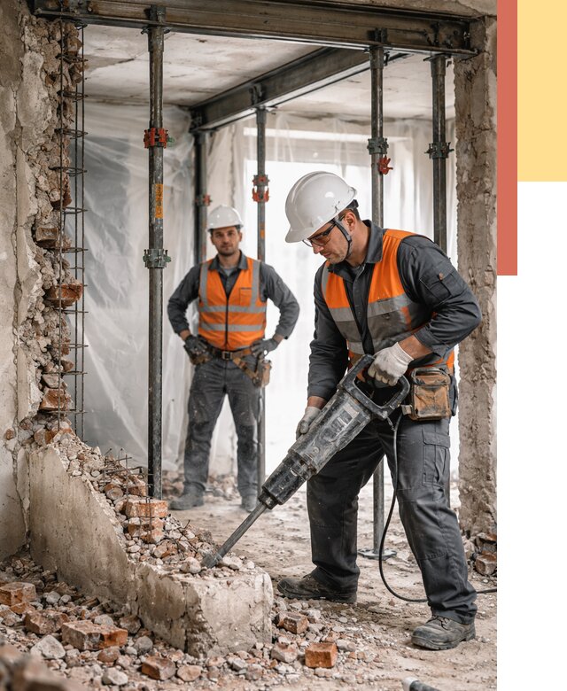 Снос несущих стен в Вичуге от 10413 руб. — демонтаж несущей стены под ключ | ОТДЕЛОЧНИК-Вчг