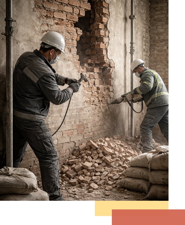 Демонтаж кирпичных стен в Вичуге быстро и безопасно