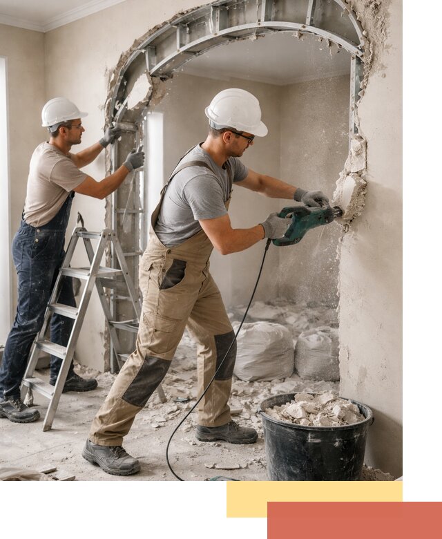 Демонтаж гипсокартонной арки в Вичуге быстро и аккуратно