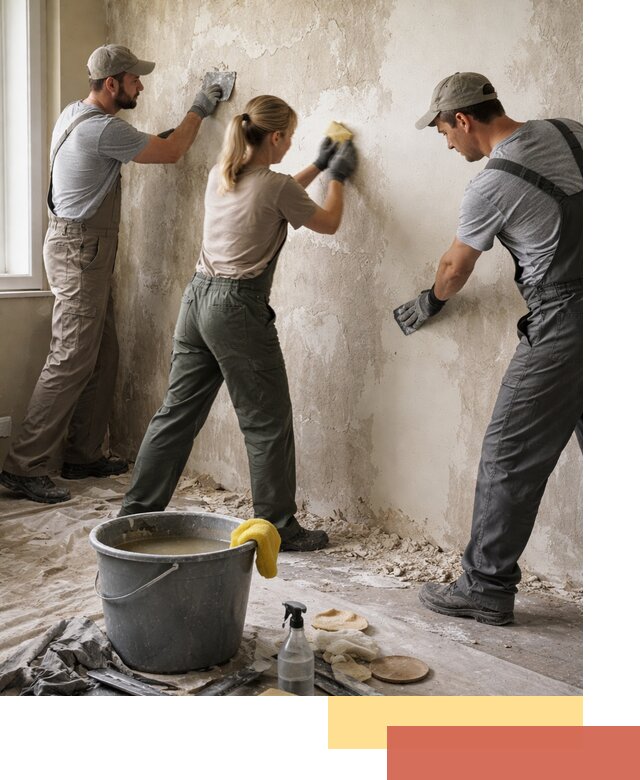 Очистка стен от клея и грунтовки в Вичуге качественно и быстро