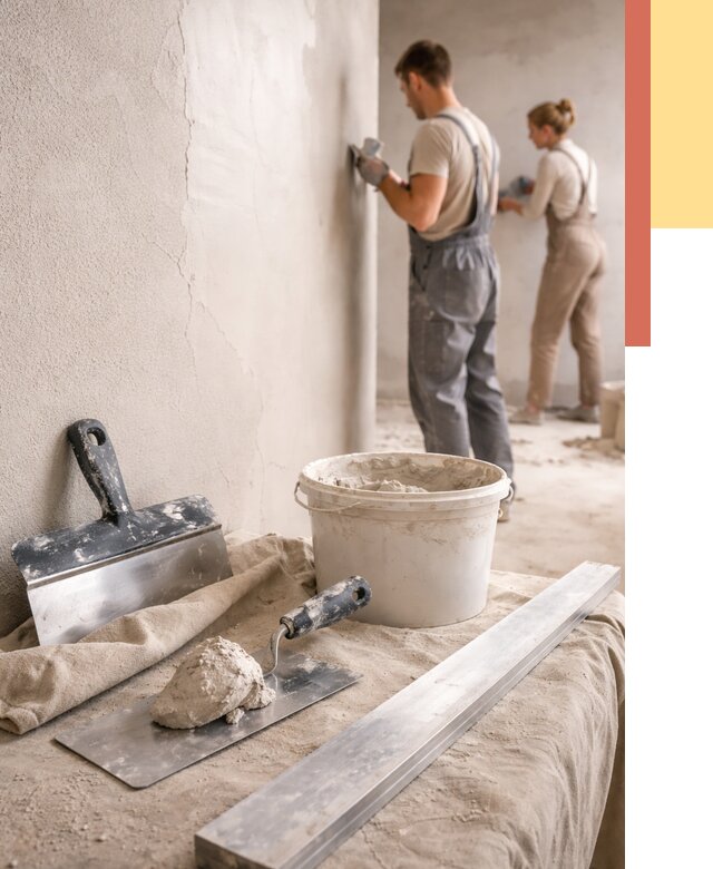 Штукатурка стен гипсовая в Вичуге от 4572 руб/м2 — быстро и недорого | ОТДЕЛОЧНИК-Вчг