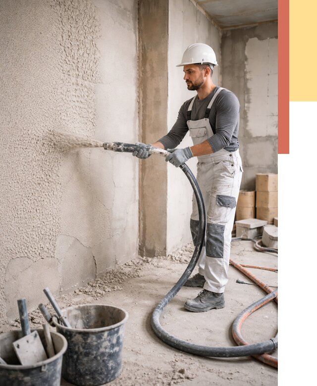 Машинная штукатурка стен в Вичуге под ключ от 6603 руб./м2 | ОТДЕЛОЧНИК-Вчг