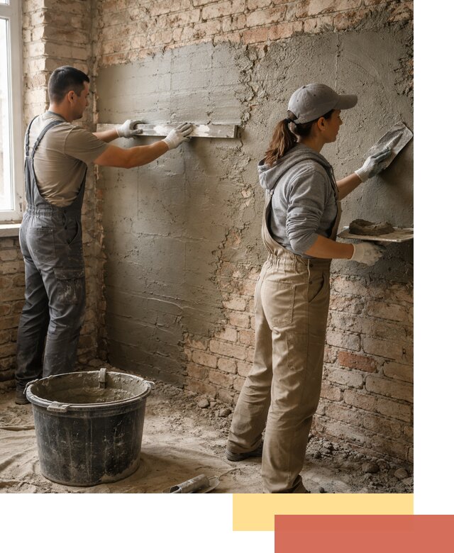 Штукатурка кирпичных стен в Вичуге — качественно и надежно