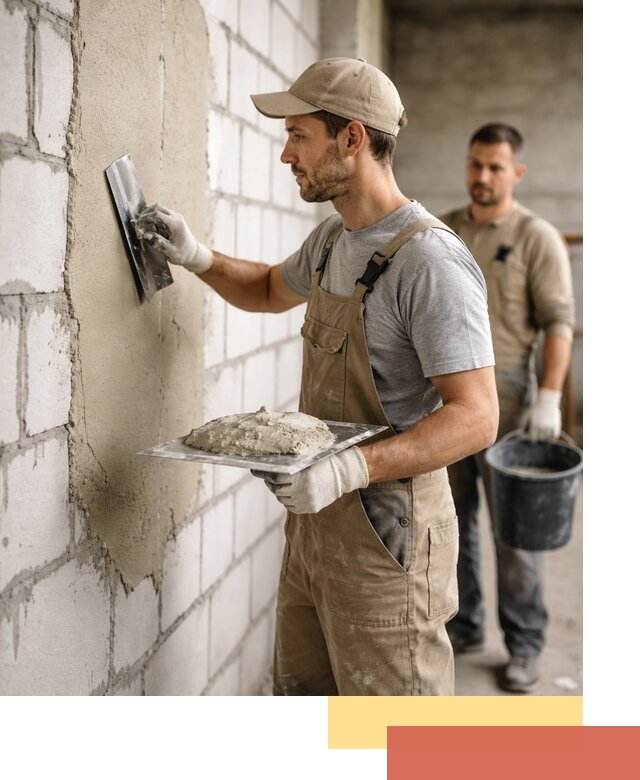 Штукатурка стен из газобетона в Вичуге под ключ