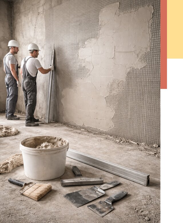 Штукатурка стен по сетке в Вичуге от 5587 руб./м2 — быстро и недорого | ОТДЕЛОЧНИК-Вчг