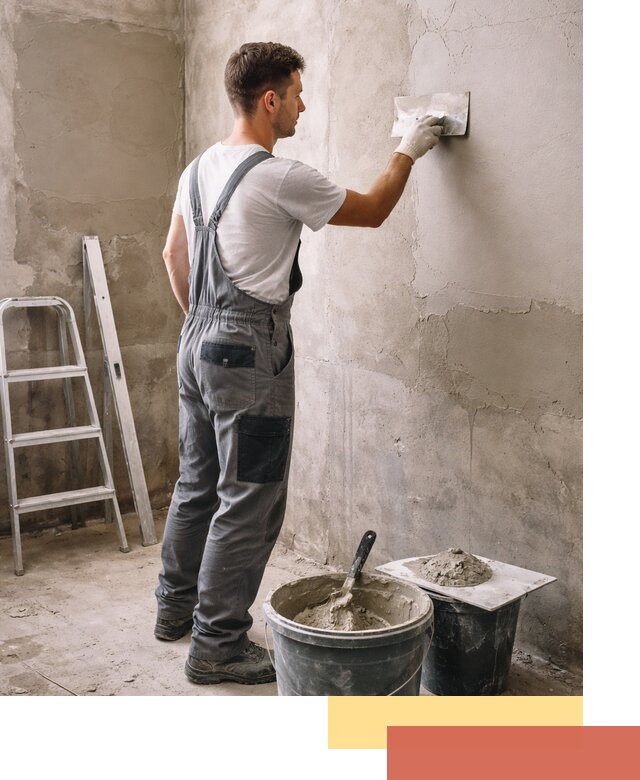 Штукатурка стен в ванной под ключ в Вичуге