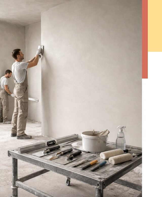 Штукатурка стен под покраску в Вичуге от 4572 руб./м² — качественно и недорого | ОТДЕЛОЧНИК-Вчг