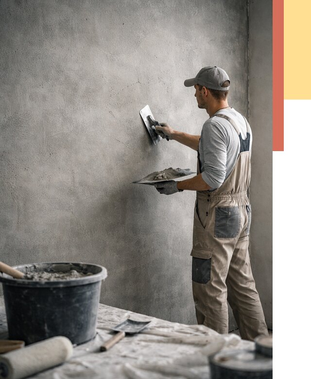 Декоративная штукатурка под бетон в Вичуге от 2540 руб./м² — нанесение под ключ | ОТДЕЛОЧНИК-Вчг