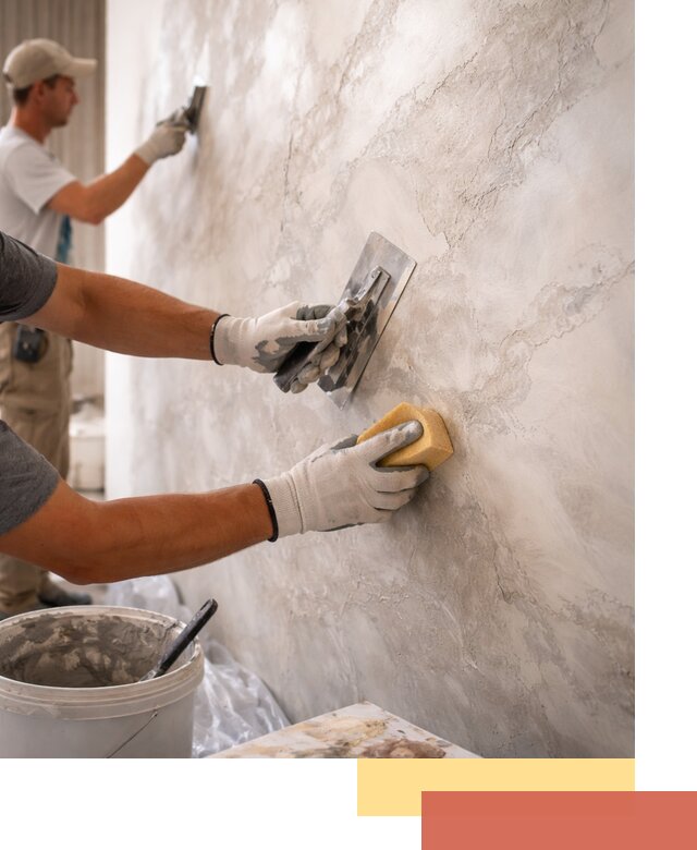 Декоративная штукатурка под мрамор в Вичуге для стен и потолков