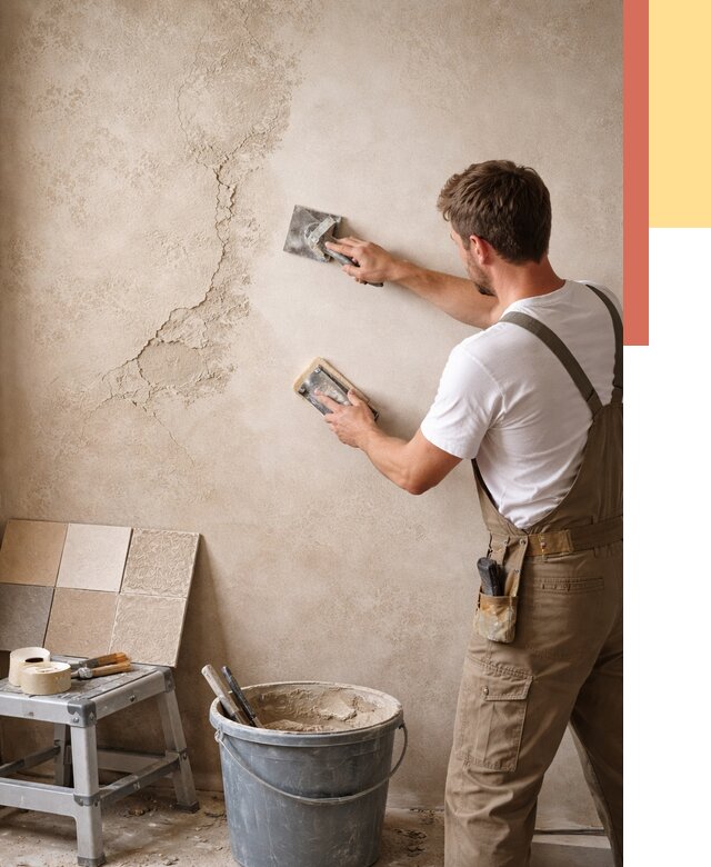 Ремонт декоративной штукатурки в Вичуге от 4572 руб. под ключ | ОТДЕЛОЧНИК-Вчг