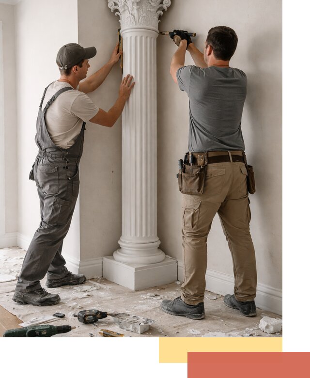 Установка декоративных колонн в Вичуге под ключ