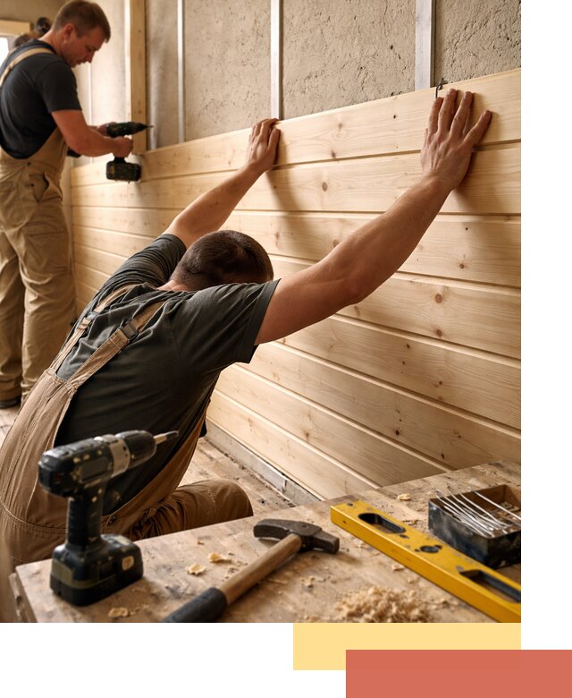 Монтаж деревянной вагонки на стены в Вичуге быстро и качественно