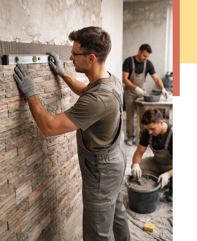 Монтаж искусственного камня в Вичуге от 4572 руб. под ключ | ОТДЕЛОЧНИК-Вчг