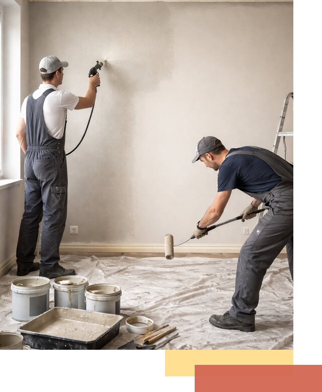 Покраска стен моющейся краской и защита поверхностей в Вичуге