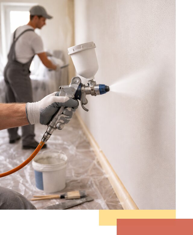 Покраска стен краскопультом в Вичуге быстро и качественно