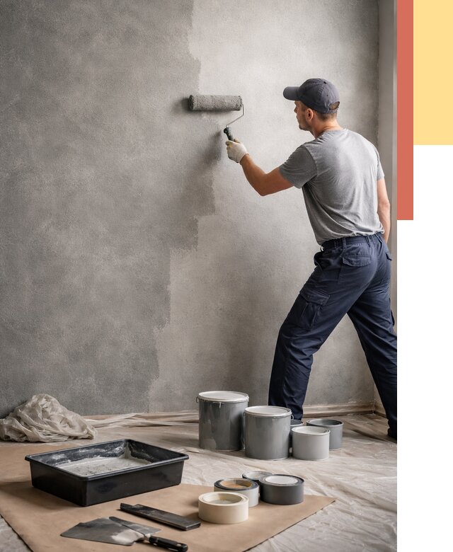 Покраска стен под бетон в Вичуге от 660 руб. за м2 — быстро и недорого | ОТДЕЛОЧНИК-Вчг