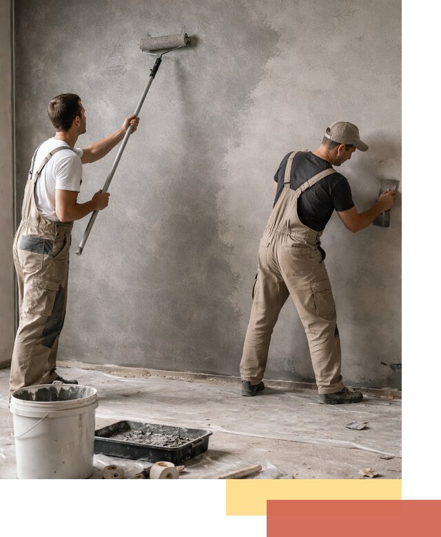 Покраска стен под бетон в Вичуге профессионально и недорого