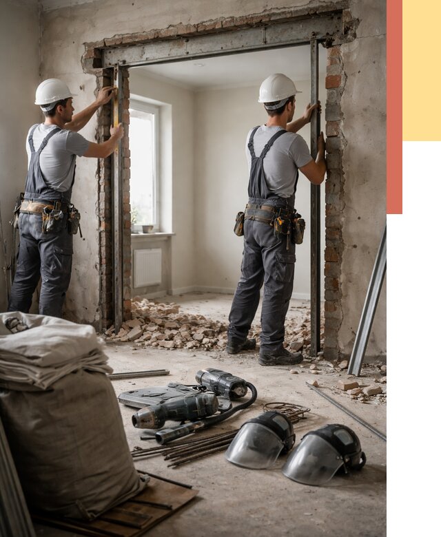 Расширение дверного проема в Вичуге от 12699 руб. под ключ | ОТДЕЛОЧНИК-Вчг