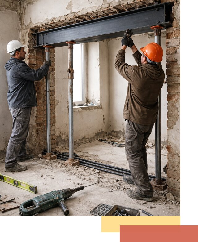 Усиление проема в стене в Вичуге для расширения и безопасности