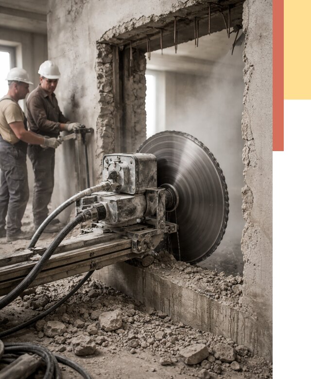 Алмазная резка проемов в Вичуге от 4572 руб. быстро и недорого | ОТДЕЛОЧНИК-Вчг