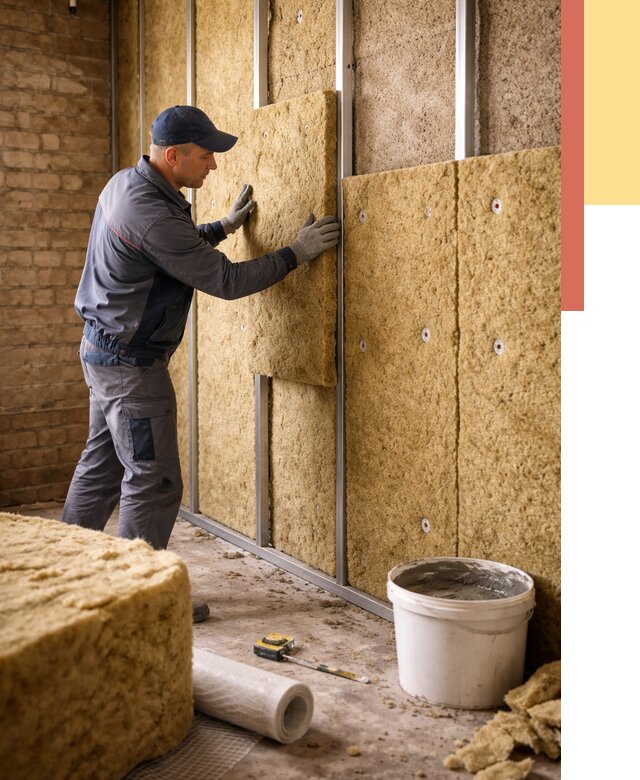 Утепление стен минватой в Вичуге от 1371 руб./м2 — недорого и быстро | ОТДЕЛОЧНИК-Вчг