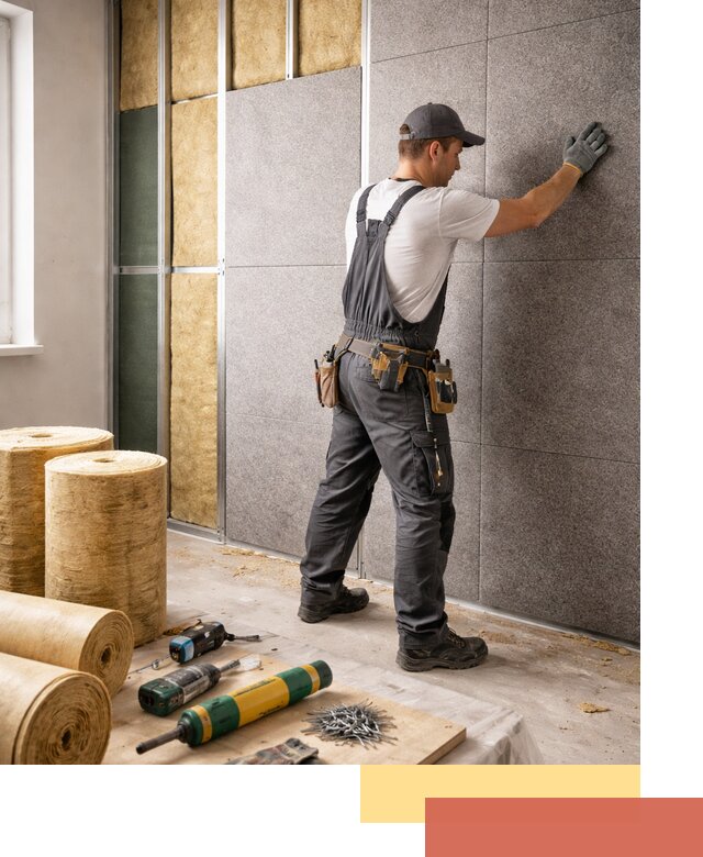 Профессиональная шумоизоляция стен в Вичуге для квартиры и офиса