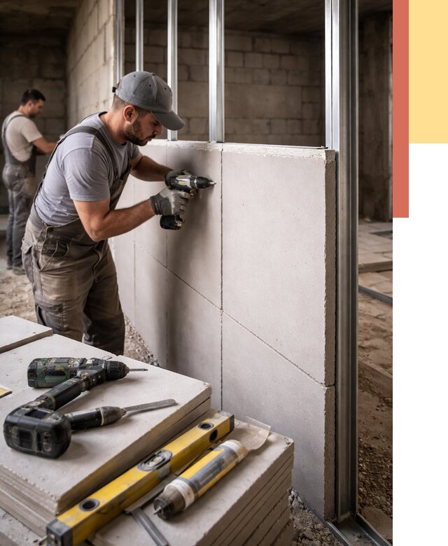 Кладка влагостойких перегородок ПГП в Вичуге от 1219 руб. под ключ | ОТДЕЛОЧНИК-Вчг