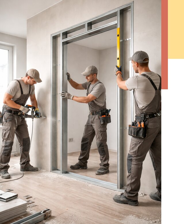 Устройство дверного проема в перегородке в Вичуге от 4572 руб. под ключ | ОТДЕЛОЧНИК-Вчг