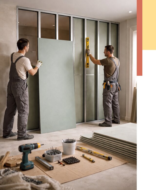 Перегородка из влагостойкого гипсокартона в Вичуге от 4876 руб. — монтаж под ключ | ОТДЕЛОЧНИК-Вчг