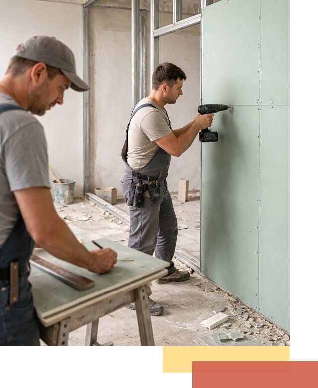 Перегородки из влагостойкого гипсокартона под ключ в Вичуге