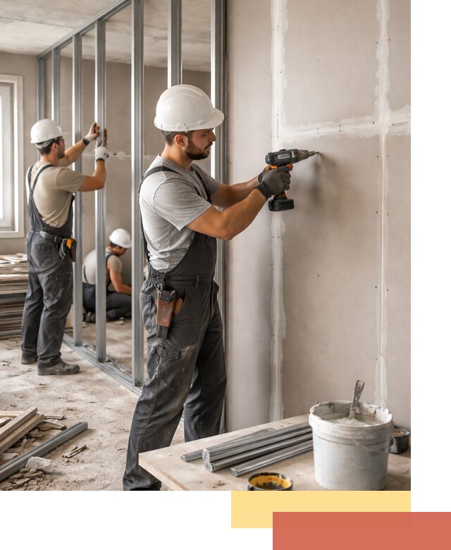 Перегородки из огнестойкого гипсокартона в Вичуге под ключ