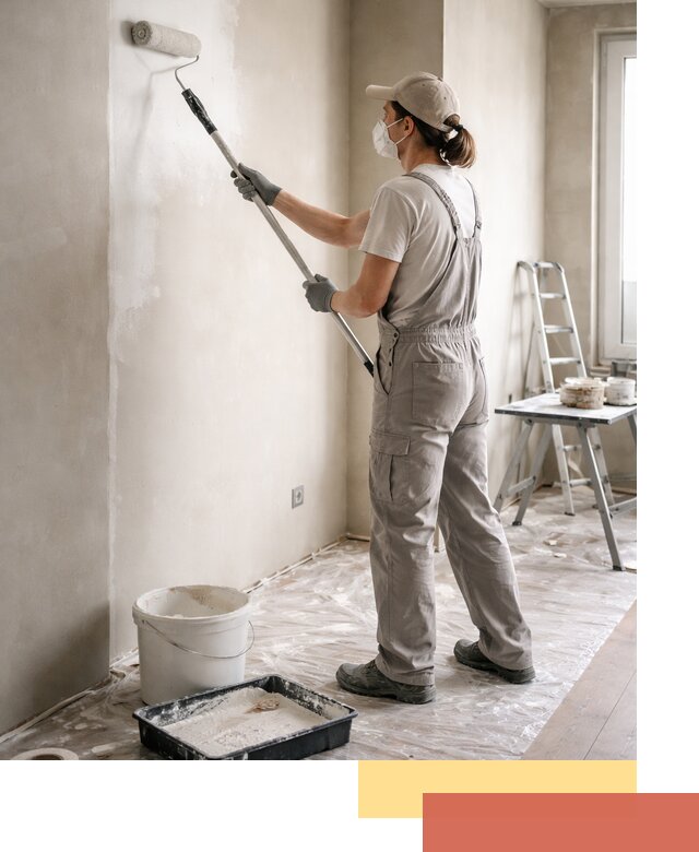 Покраска перегородок из гипсокартона в Вичуге качественно и недорого