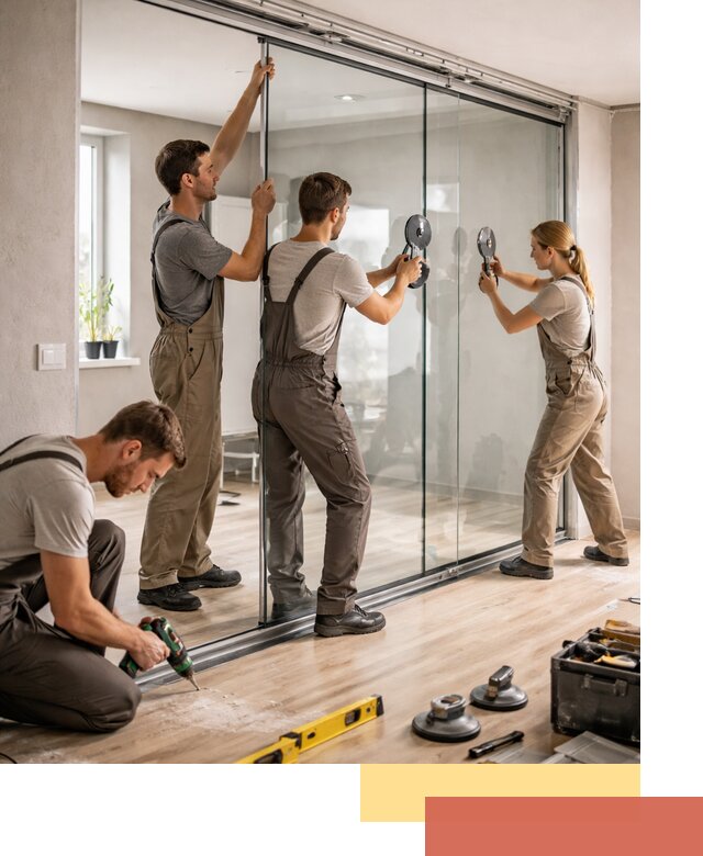 Изготовление стеклянных перегородок на заказ в Вичуге