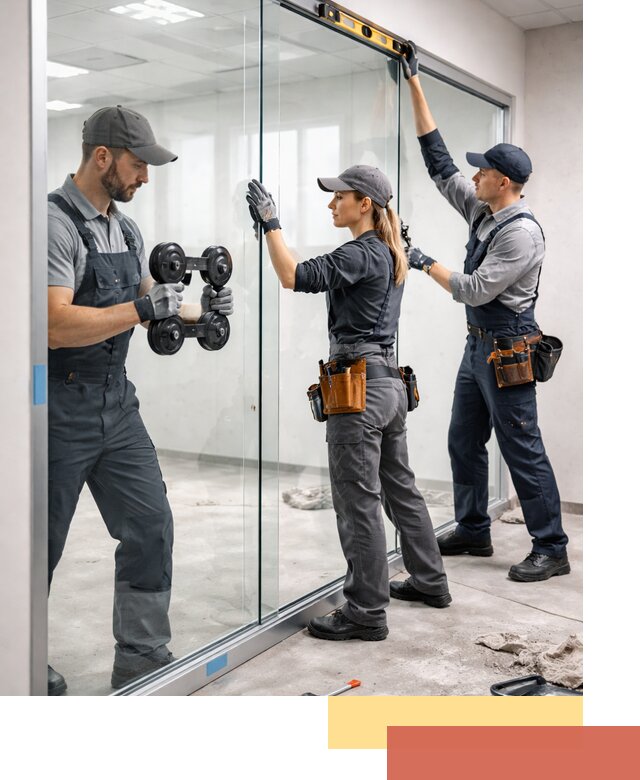 Профессиональный монтаж стеклянных перегородок в Вичуге