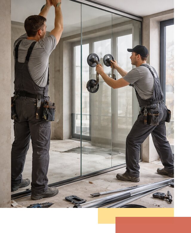 Цельностеклянные перегородки под ключ в Вичуге