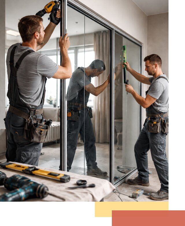 Каркасные стеклянные перегородки под ключ в Вичуге