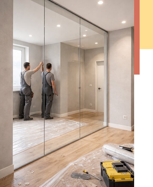 Безрамные стеклянные перегородки в Вичуге — монтаж от 9651 руб. | ОТДЕЛОЧНИК-Вчг