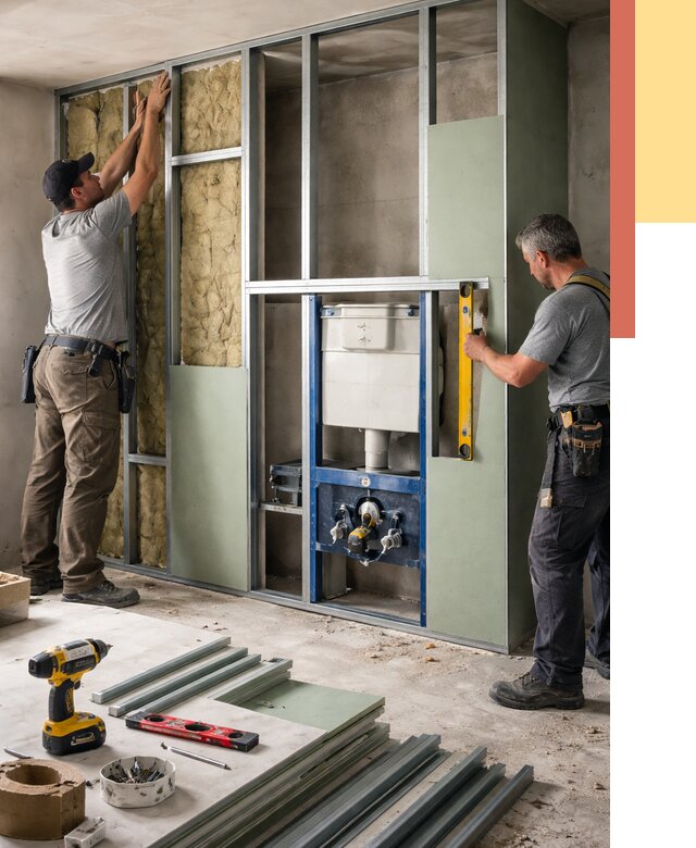 Установка сантехнических перегородок в Вичуге от 8635 руб. | ОТДЕЛОЧНИК-Вчг