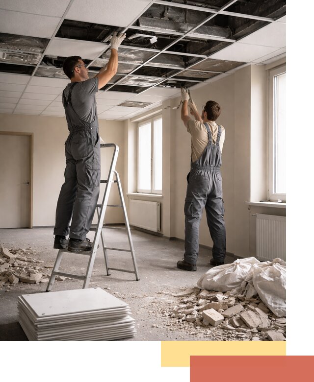 Демонтаж потолков Армстронг профессионально в Вичуге