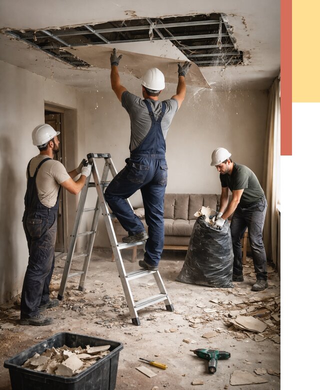 Демонтаж гипсокартонного потолка в Вичуге от 427 руб. за м2 — ОТДЕЛОЧНИК-Вчг