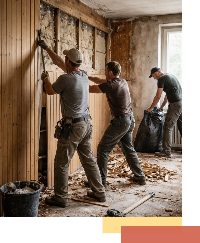 Демонтаж вагонки и вывоз материалов в Вичуге