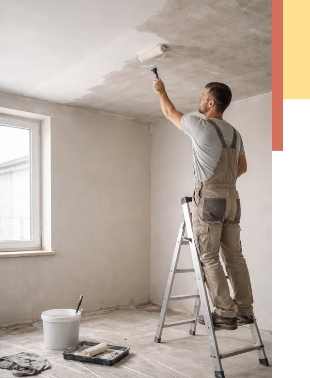 Грунтовка потолка в Вичуге от 2540 руб. — быстро и недорого | ОТДЕЛОЧНИК-Вчг