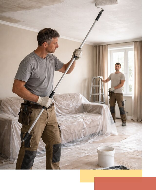 Грунтовка потолка в Вичуге — подготовка под покраску и отделку