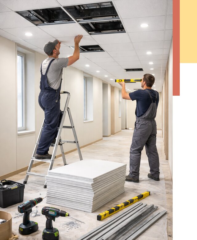 Ремонт потолка Армстронг в Вичуге от 4572 руб. — быстро и недорого | ОТДЕЛОЧНИК-Вчг