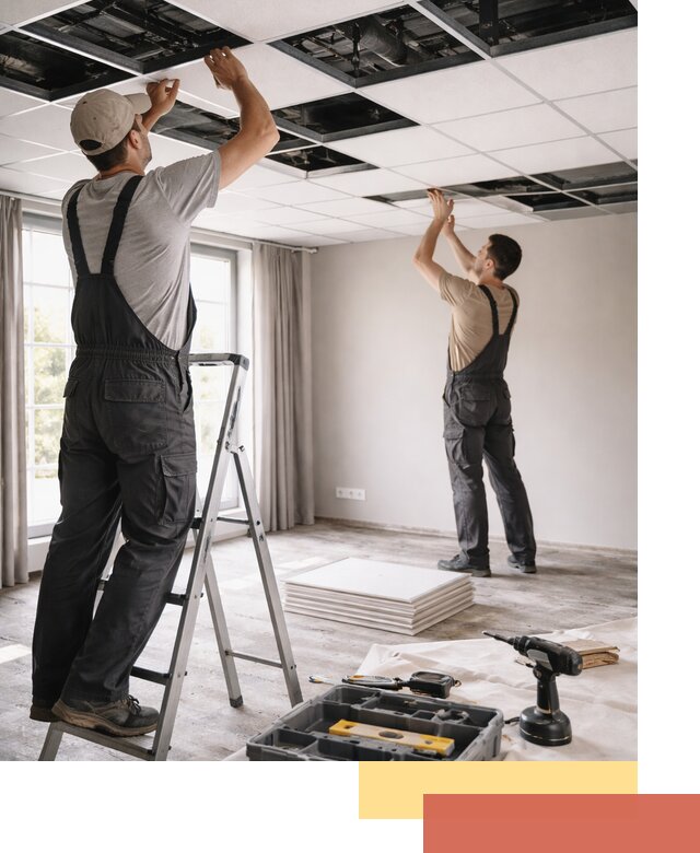 Замена плит подвесного потолка в Вичуге быстро и качественно