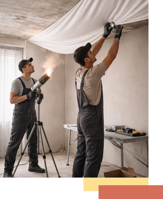 Установка натяжного потолка под ключ в Вичуге